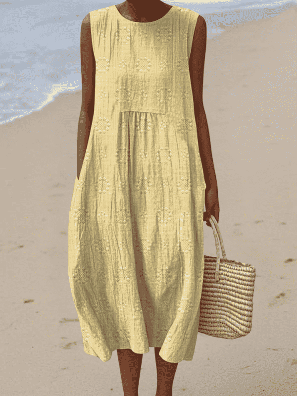 ROSE | EMBROIDERED MIDI DRESS