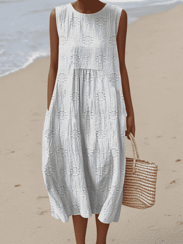 ROSE | EMBROIDERED MIDI DRESS