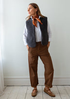 Merino Wool Gilet - Charcoal