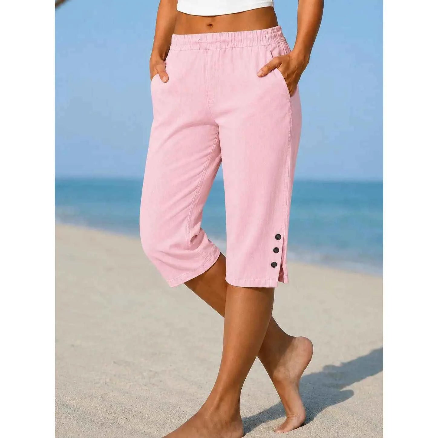 Delphia | Calf-Length Capri Trousers