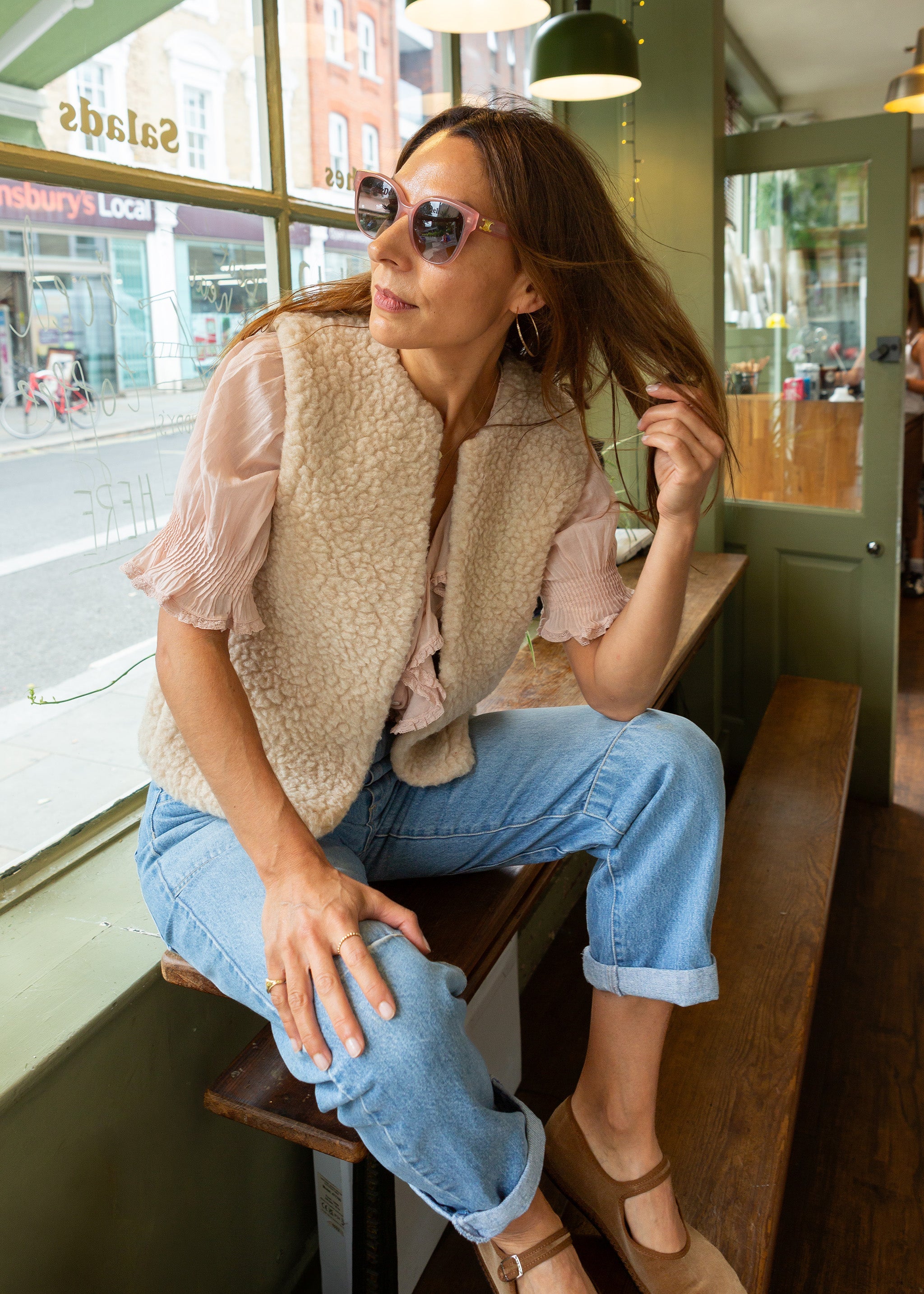 Merino Wool Gilet - Cream