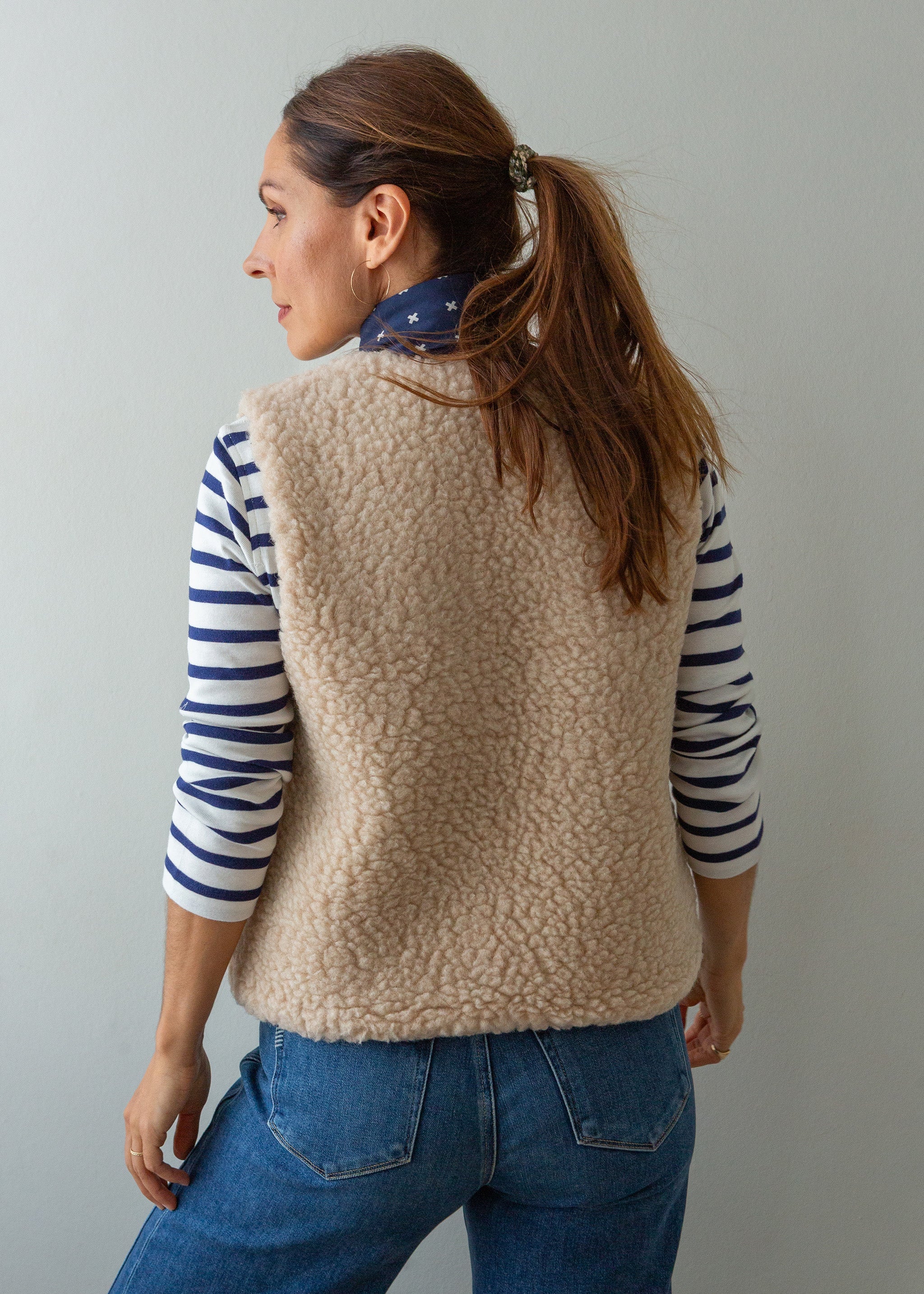 Merino Wool Gilet - Cream