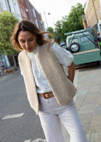 Merino Wool Gilet - Cream