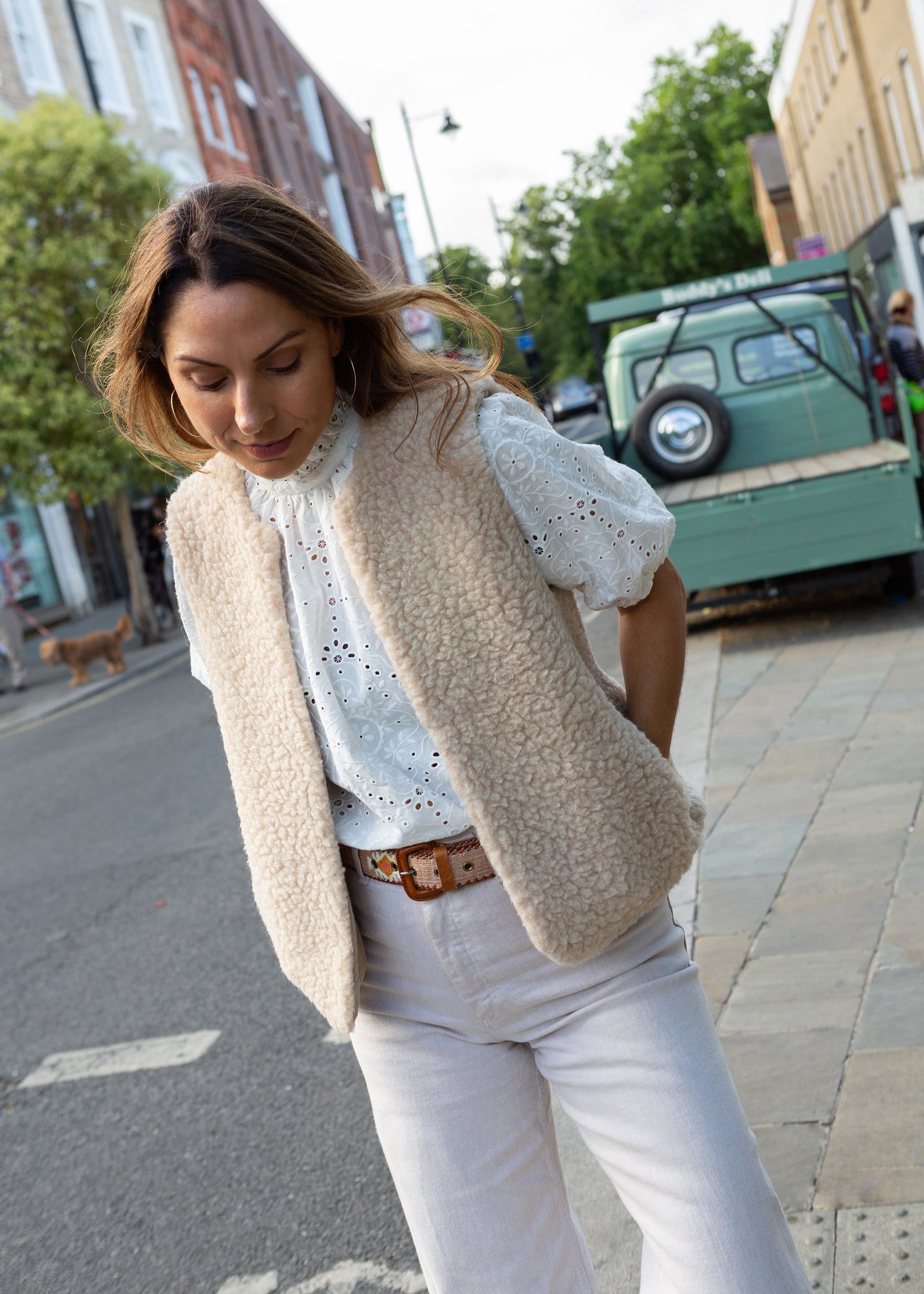 Merino Wool Gilet - Cream