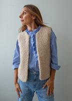 Merino Wool Gilet - Cream