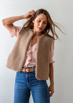 Merino Wool Gilet - Toasted Almond