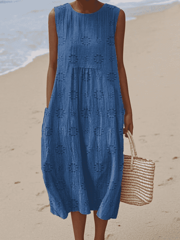 ROSE | EMBROIDERED MIDI DRESS