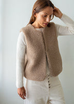 Merino Wool Gilet - Toasted Almond