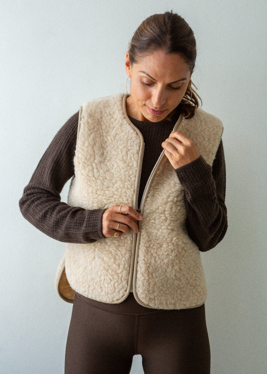 Zip Merino Wool Gilet