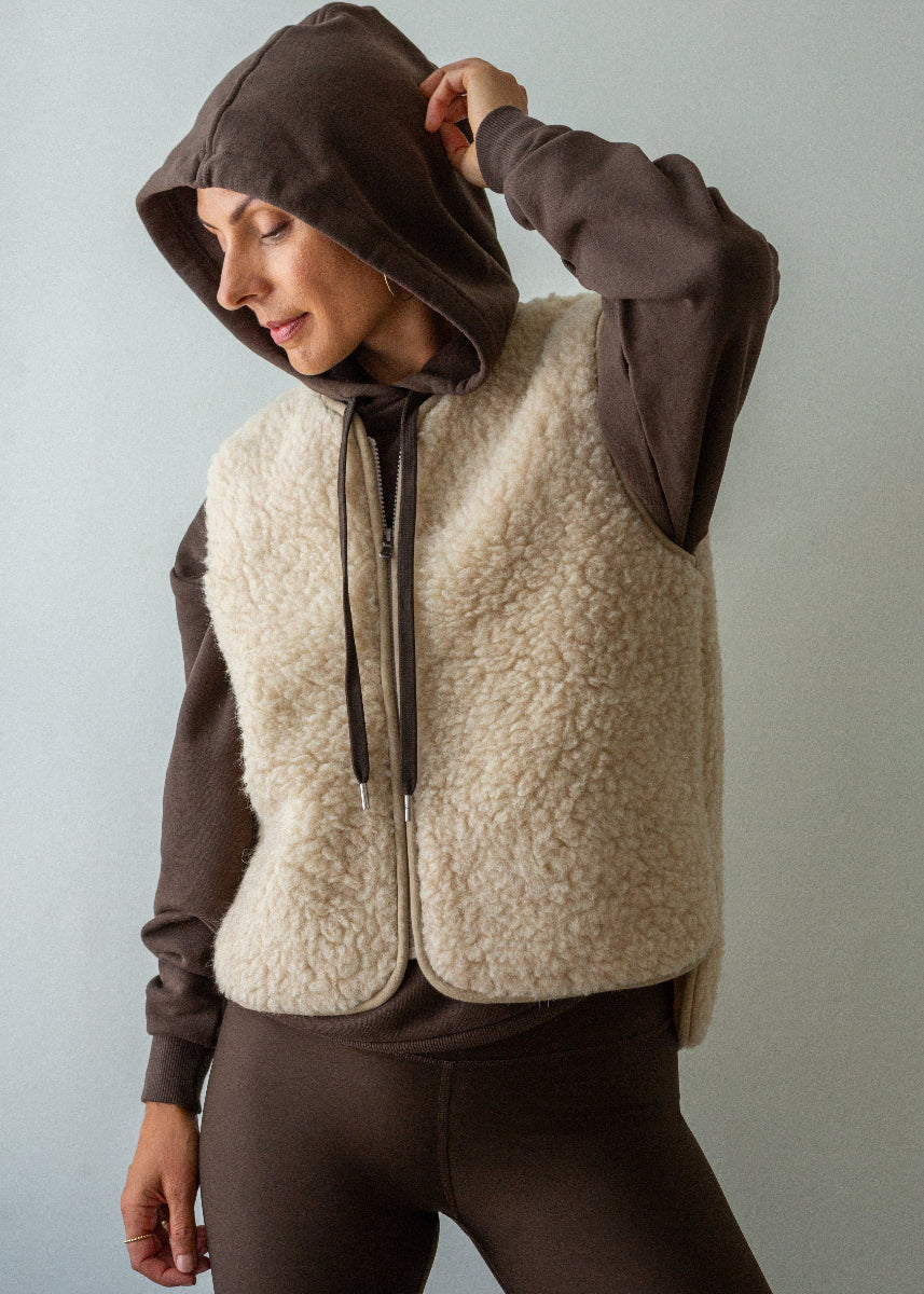 Zip Merino Wool Gilet