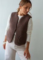 Merino Gilet - Bitter Chocolate