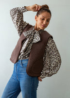 Merino Gilet - Bitter Chocolate