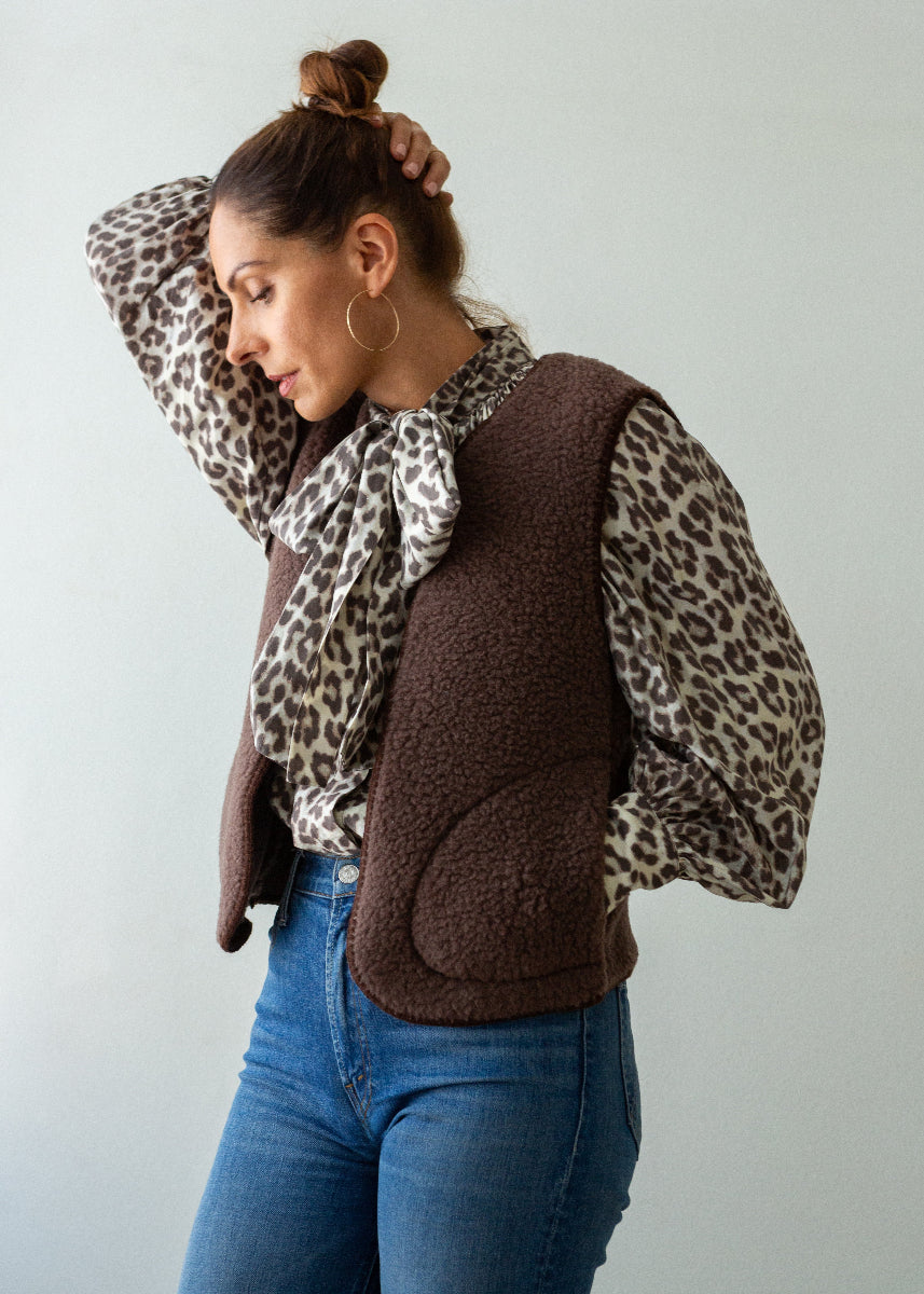 Merino Gilet - Bitter Chocolate
