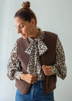 Merino Gilet - Bitter Chocolate