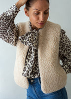 Merino Wool Gilet - Cream