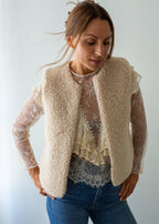 Merino Wool Gilet - Cream