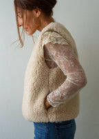 Merino Wool Gilet - Cream