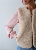 Merino Wool Gilet - Cream