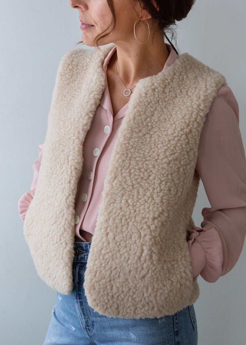 Merino Wool Gilet - Cream